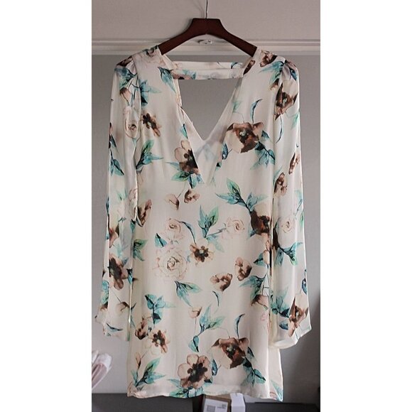 New w/Tags - Stone Cold Fox Romee 100% Silk Dress in color Ivory Cosmo - sz 1 - Picture 4 of 11